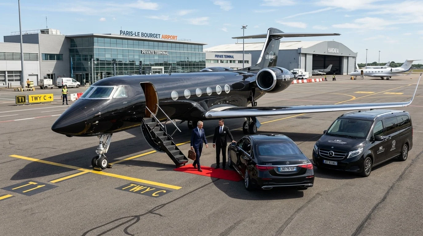Chauffeur Privé Jet Privé Aéroport Le Bourget FBO