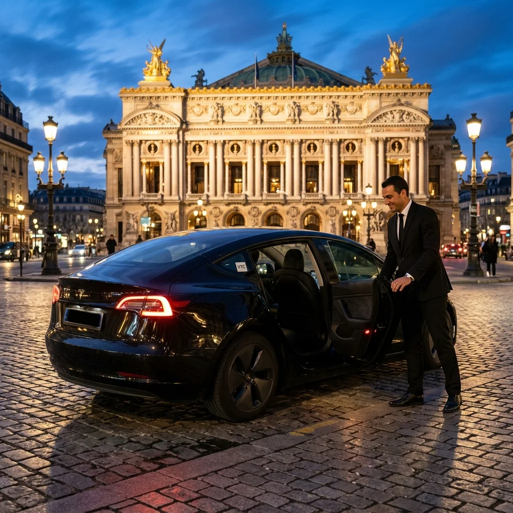 Chauffeur Privé VTC Tesla Model 3 et Model Y à Paris